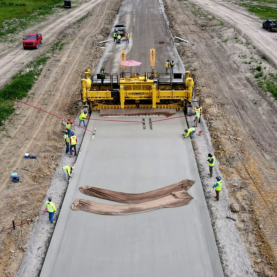 Cement Road Building